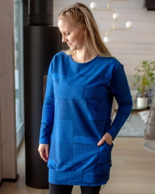 POLKU tunic, Sarka, blue - bluberry