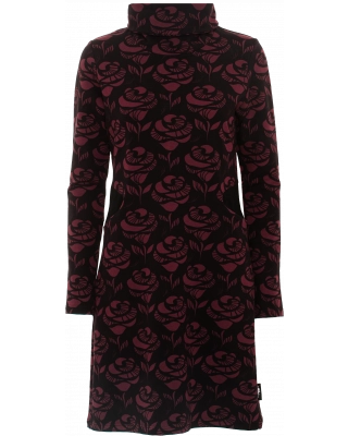 ROUTA dress, Rose, beetroot - black