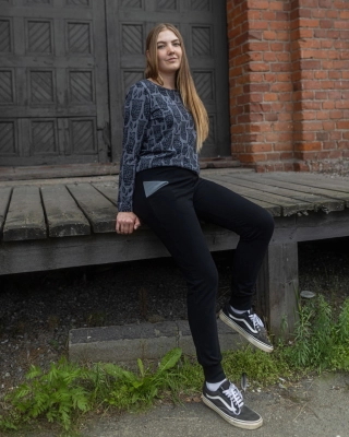 SAANA sweatpants, black - dark grey