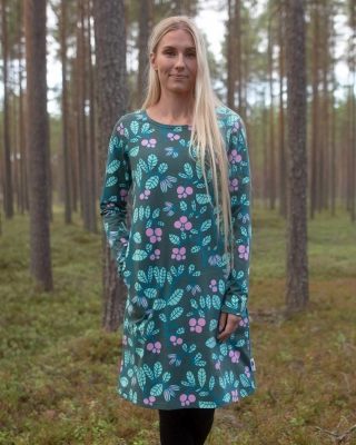 SINI mekko, Puolukkapuu, tummanvihreä - minttu