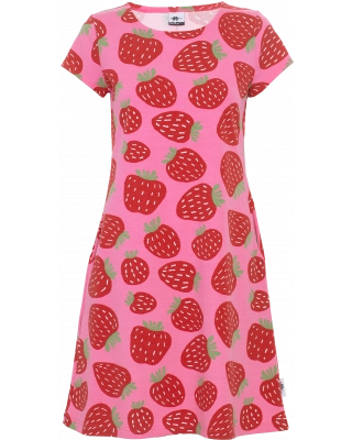 SOINTU mekko, Polka, pinkki - punainen