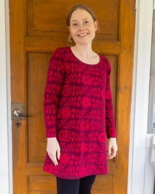 SUMU tunic, Fleur, red - beetroot