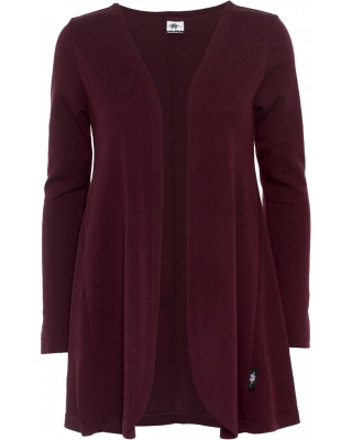 SYLI merino wool cardigan, beetroot