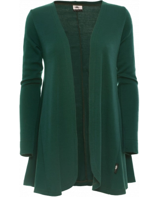 SYLI merino wool cardigan, dark green