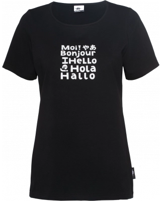 TUULI top, Hello print, black