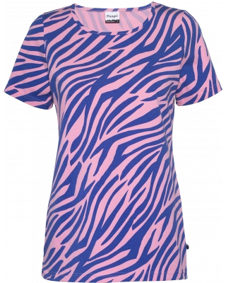 TUULI top, Zebra, light pink - blue