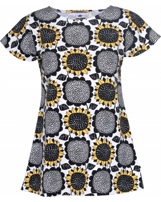 VUONO T- shirt, Sunflower, white - sun - black