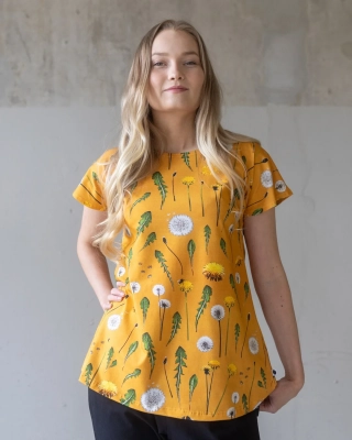 VUONO shirt, Dandelions, ochre