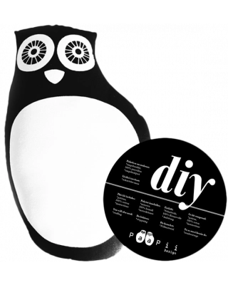 DIY Owl, svartvit