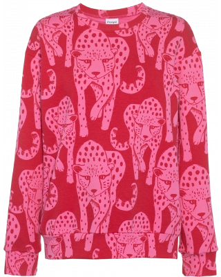 POHJA sweatshirt unisex, Cheetah, pink - red