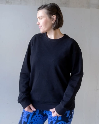 POHJA sweatshirt unisex, svart