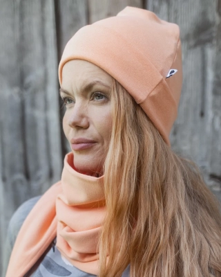 COTTON BEANIE, peach