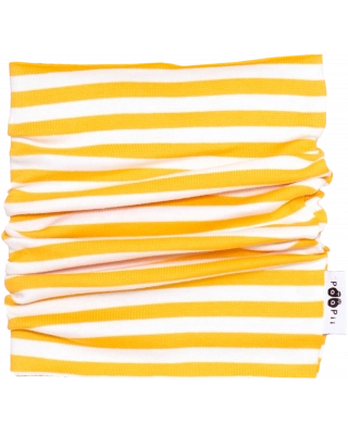 RIBBED TUBE SCARF, Striped, sun - white