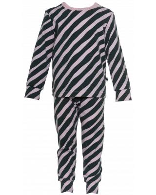 RUSKO pajamas, Diagonal, soft pink - coniferous