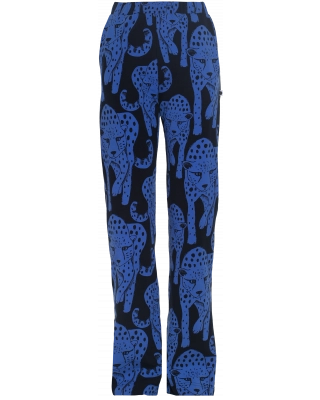 SAAGA trousers, Cheetah, blue - black