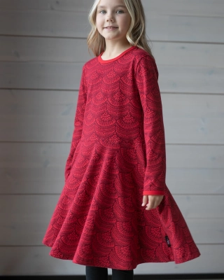 SINNA dress, Lace, red - beetroot