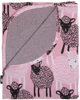 BLANKET jacquard, Baa, light pink