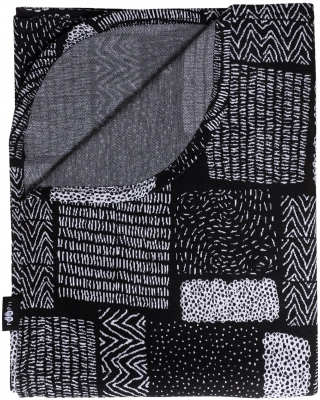 BLANKET jacquard, Sarka, black & white