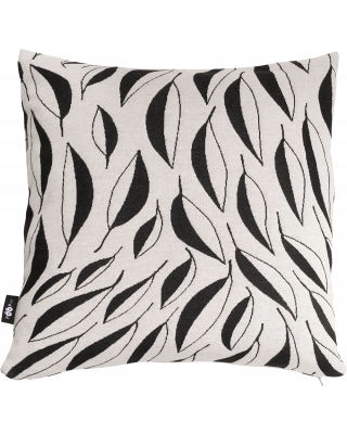 PILLOW CASE jacquard, Flow, natural white - black