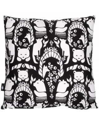 PILLOW CASE cotton, Gates of Pohjola, black & white