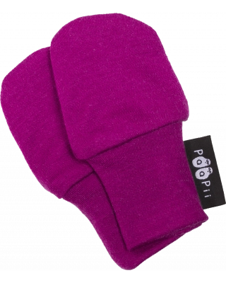 BABY MITTENS merino woo, purple