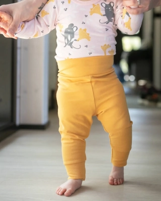 BABY LEGGINGS, ockra