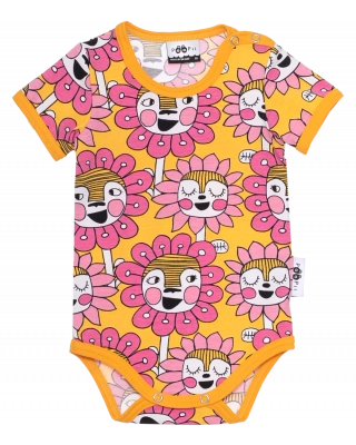 ONESIE SHORT SLEEVE, Bloomnation, sun - pink - light pink