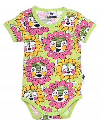 ONESIE SHORT SLEEVE, Bloomnation, apple - pink - sun