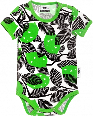 ONESIE SHORT SLEEVE, Lemon, green