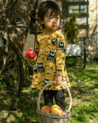 ONESIE DRESS, Garden party, ochre - beetroot - yellow