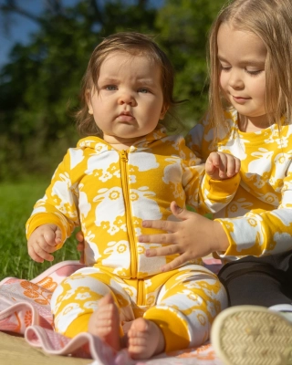 RIEMU jumpsuit, Flower bunnnies, sun