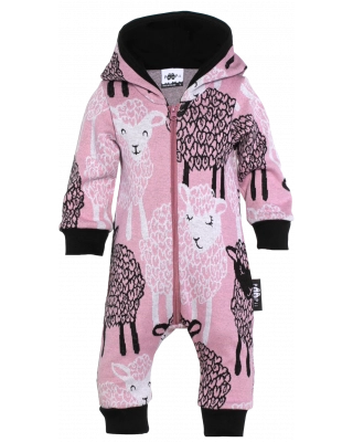 UTU stickad jumpsuit, Baa, ljusröd