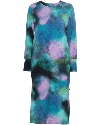 YLVA sweatshirt dress, Space, turqoise